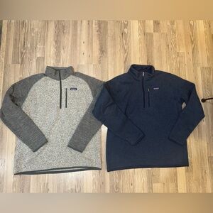 Men’s XL Patagonia Better Sweater 1/4 Zip Nickel Forge Grey & Navy